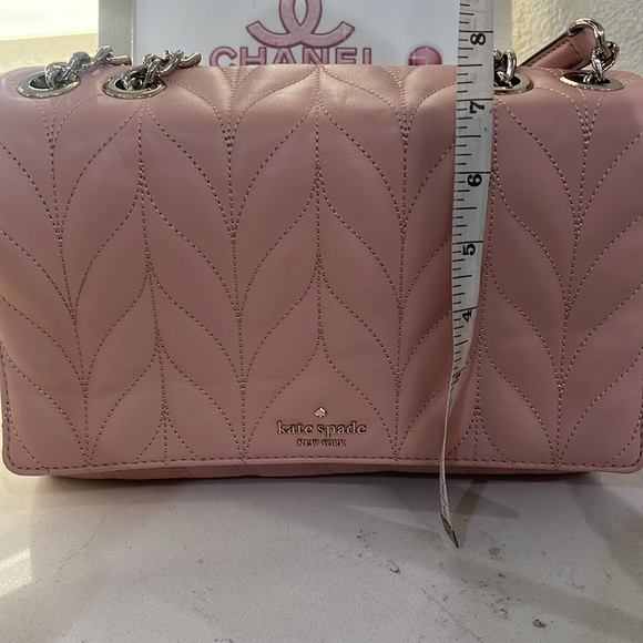Kate Spade Emelyn Briar Lane Quilted- light pink w silver chain. EUC - Picture 9 of 17